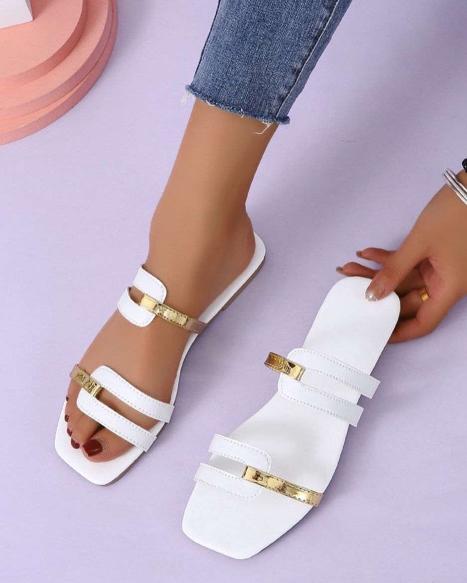 Ladies Slippers- White