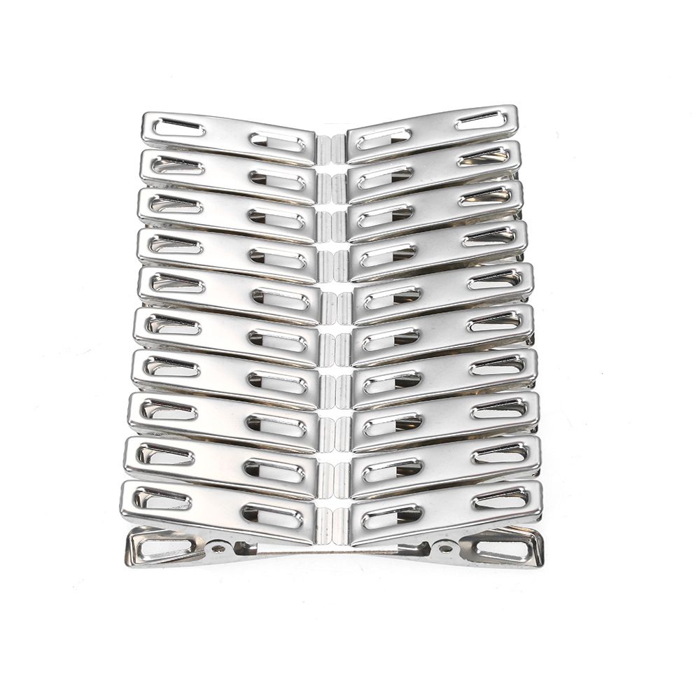 20 Pcs Clothespins Stainless Steel Clothes Clips Metal