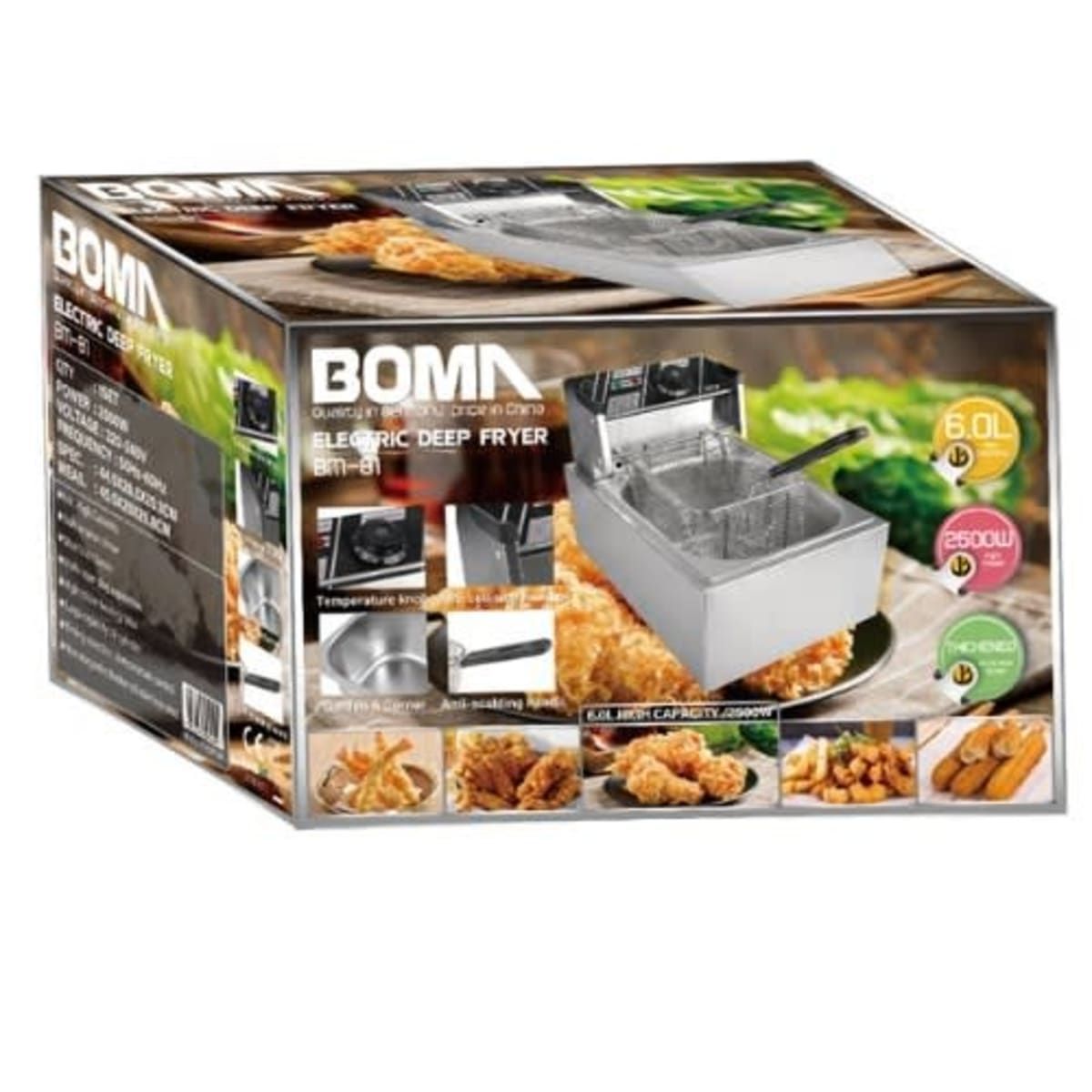 6 Litres Single Face Electric Deep Fryer - 2500w
