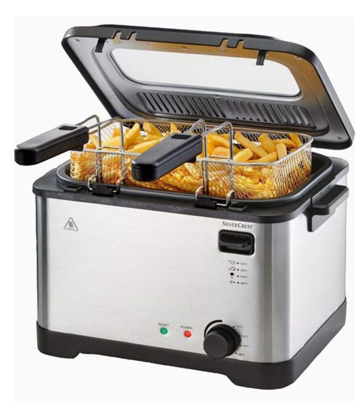 4L Stainless Steel Deep Fat Fryer With 3 Frying Baskets