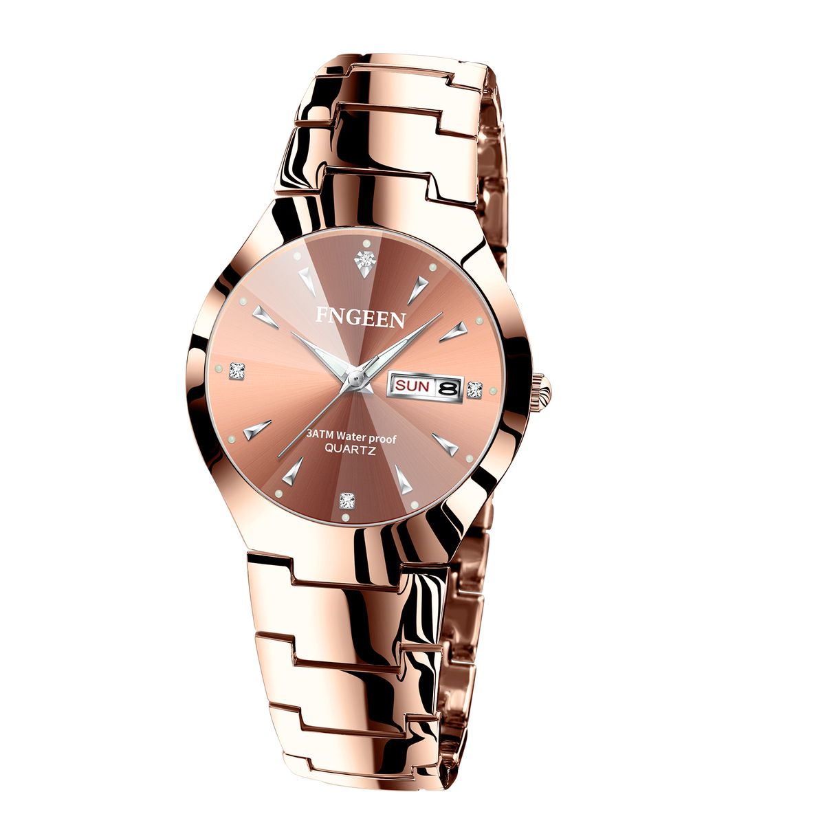 Luxury Women Female Ladies Wrist Watch With Date/Coffee
