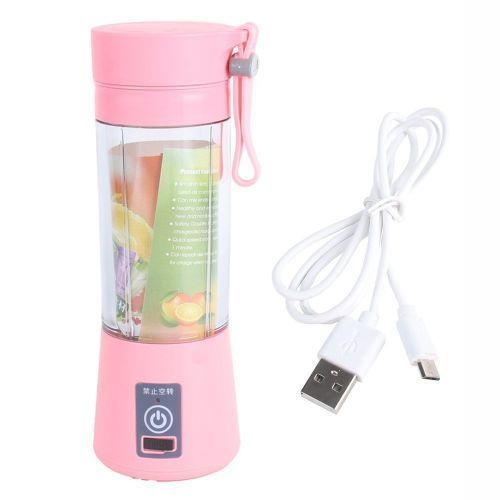 6 Blades Rechargeable Fruit Blender - Portable Juicer  Mixer