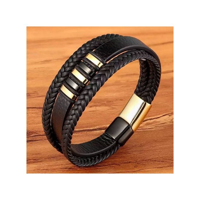 Exotic Leather Strap Military Sports Men Watch With Bracelet