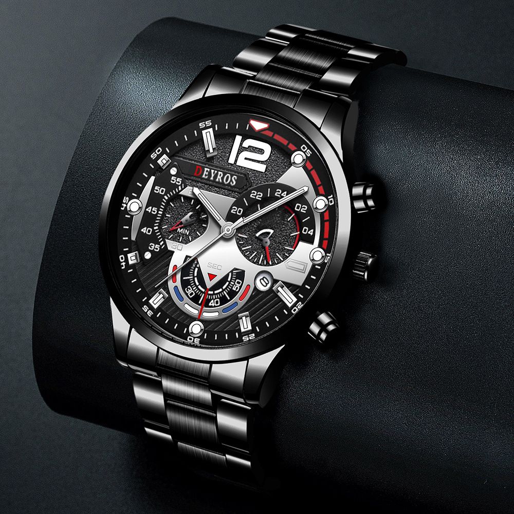 New Men's Calendar Luminous Quartz Watch
