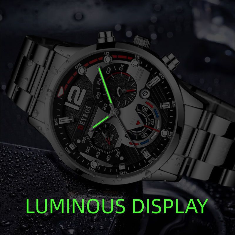 New Men's Calendar Luminous Quartz Watch
