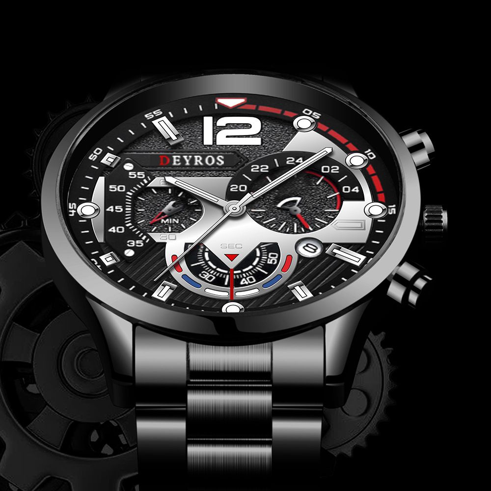 New Men's Calendar Luminous Quartz Watch