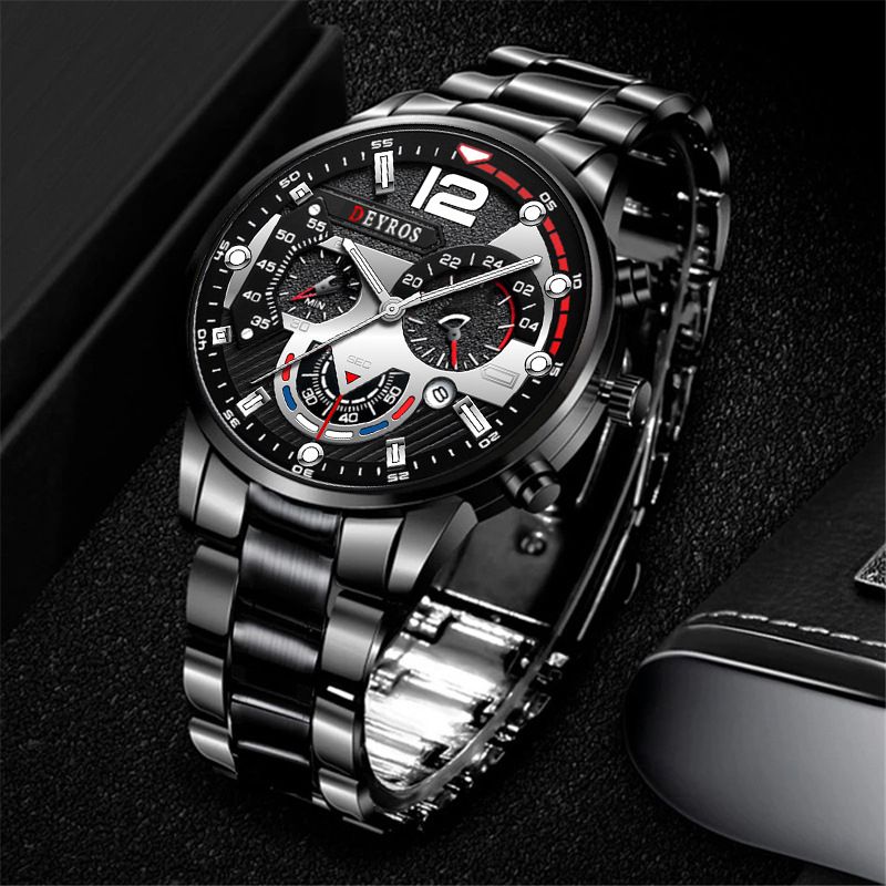 New Men's Calendar Luminous Quartz Watch