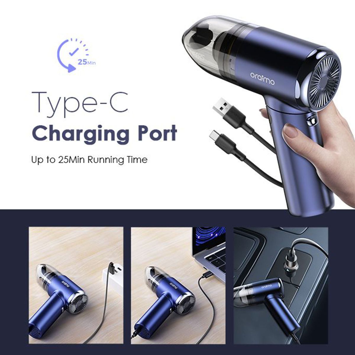 UltraCleaner H Handheld Cordless Mini Vacuum Cleaner