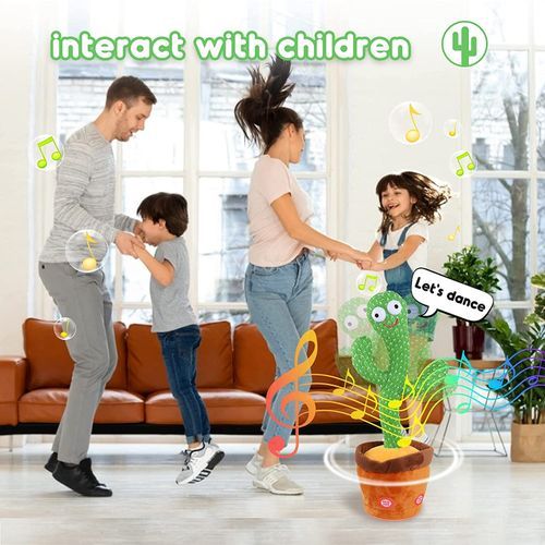 Talking And Dancing Cactus Baby Toys For Kids Children Green