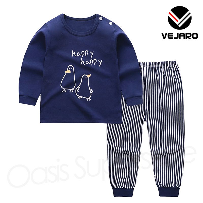 BC002 Infant Baby Clothes Sets Pattern Penguin-Blue
