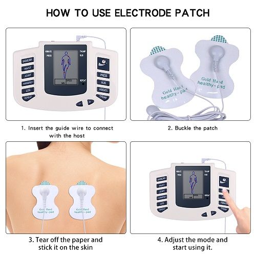 Digital Electronic Massager Physiotherapy Body Acupuncture Therapy With 16PCS Pad