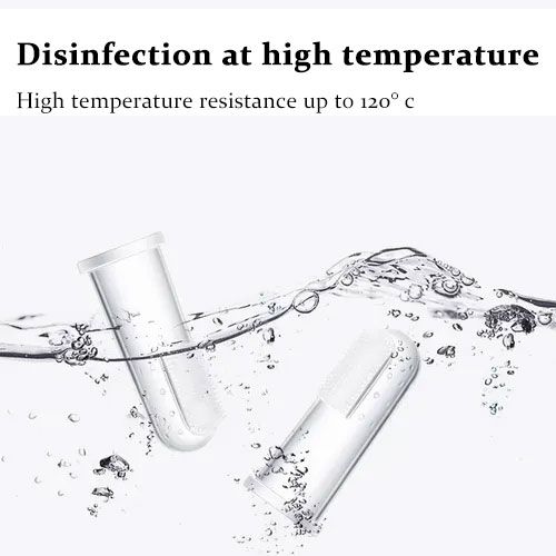 Baby Soft Toothbrush Clear Silicone Finger Brush With Case