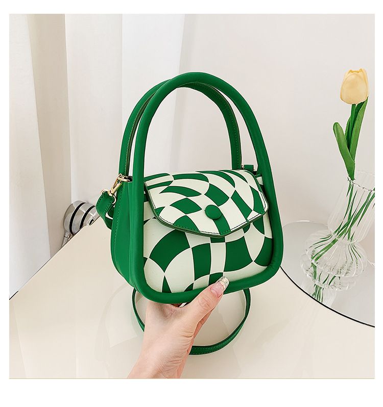 Klein Blue Small Square Bag Contrast Color Versatile One Shoulder Messenger Bag