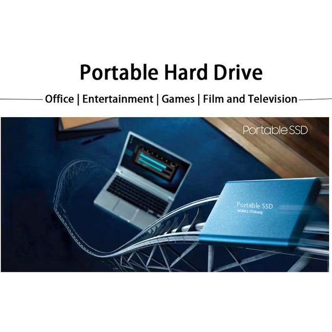 Portable SSD External Hard Drive - 1TB Storage Space