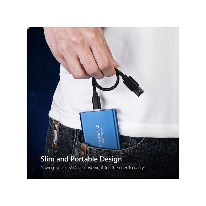 Portable SSD External Hard Drive - 1TB Storage Space