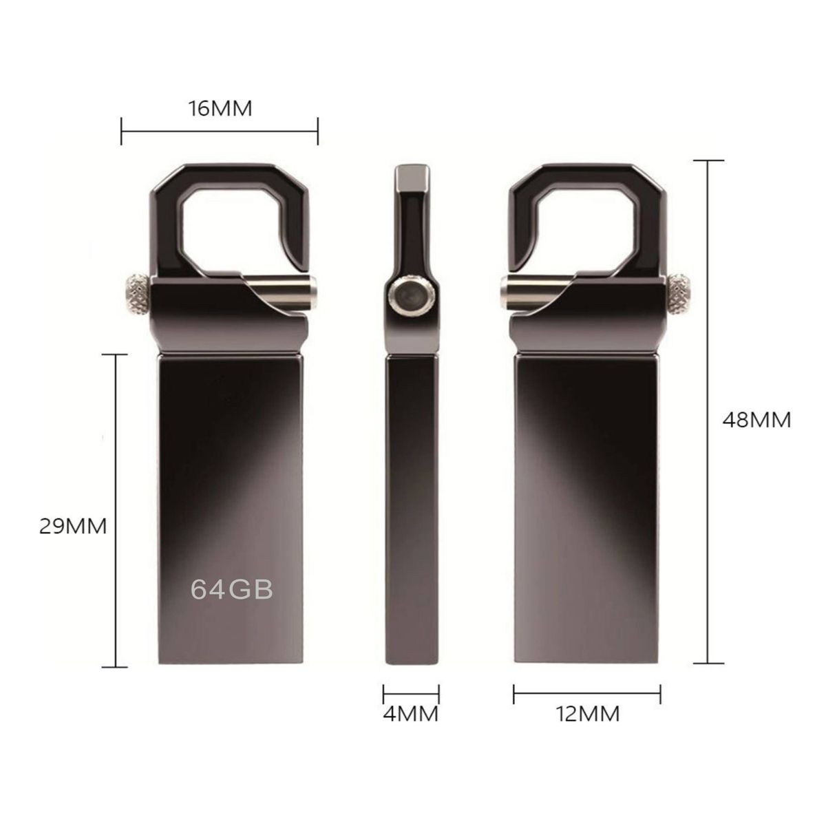 64GB Pendrive Flash . DriveUSB 2.0 Metal High Speed For PC