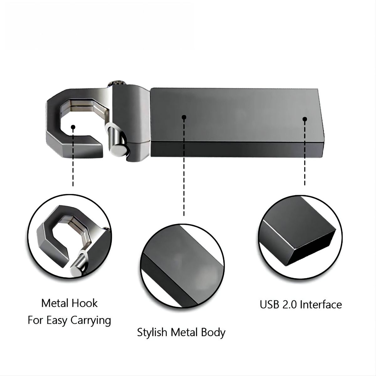 64GB Pendrive Flash . DriveUSB 2.0 Metal High Speed For PC