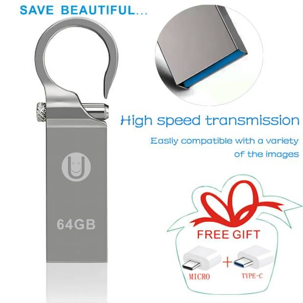 64GB Pendrive Flash  Metal High Speed For PC