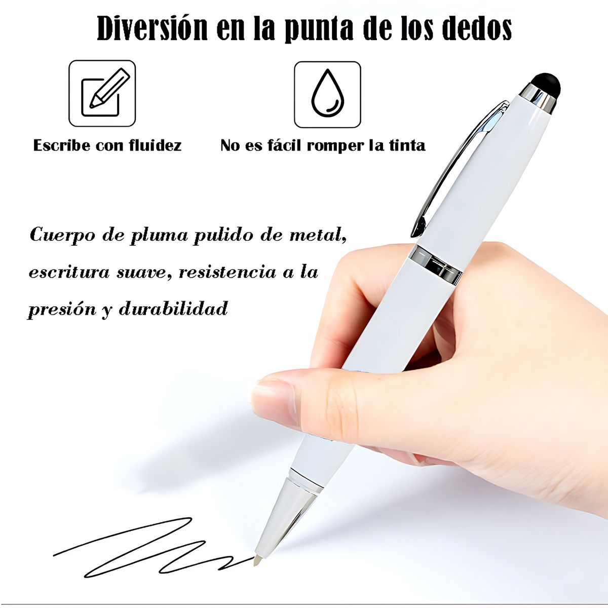 128GB OTG Usb Flash Drive Ballpoint Pen White
