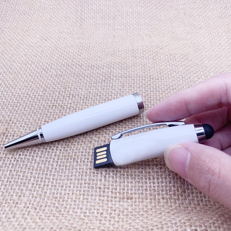128GB OTG Usb Flash Drive Ballpoint Pen White