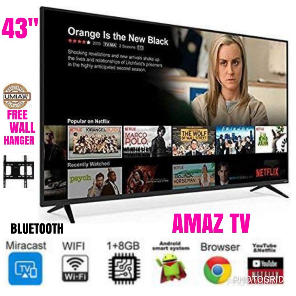 43” Inch Bluetooth UHD ANDROID Smart TV+FREE WALL HANGER