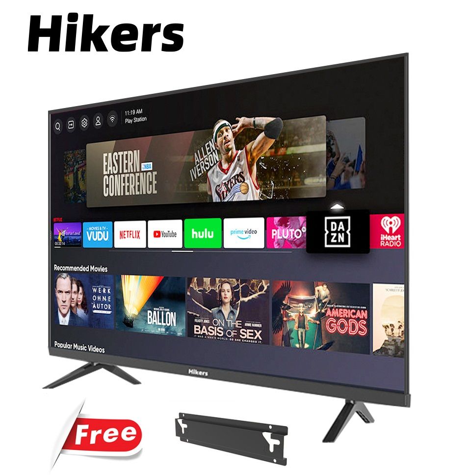 50'' Inch Frameless Android Smart 4K LED TV-Black+WALLMOUNT