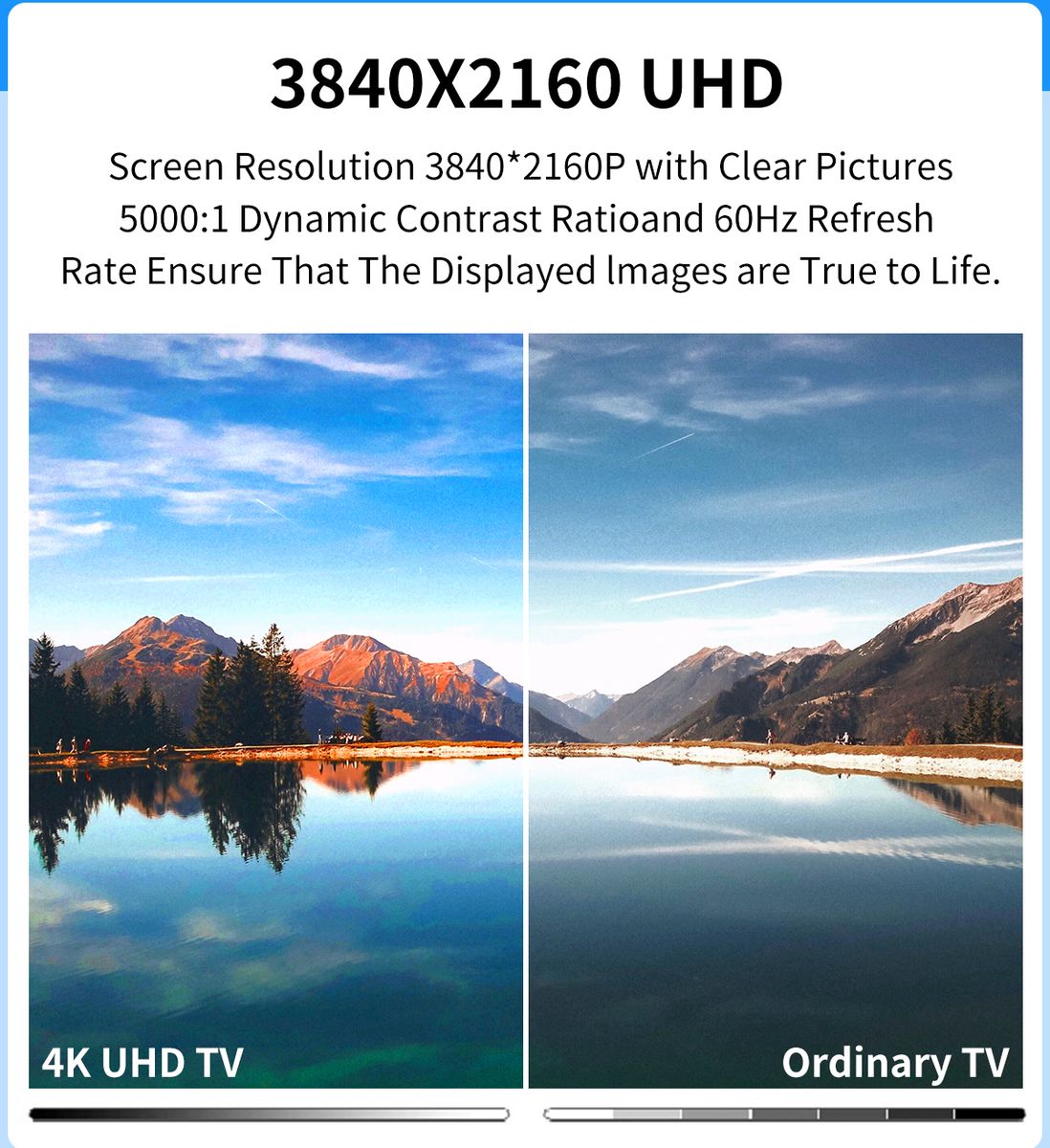 50'' Inch Frameless Android Smart 4K LED TV-Black+WALLMOUNT