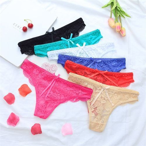 7 Pieces Ladies Soft Lace Net Pants, Mixed Colors.