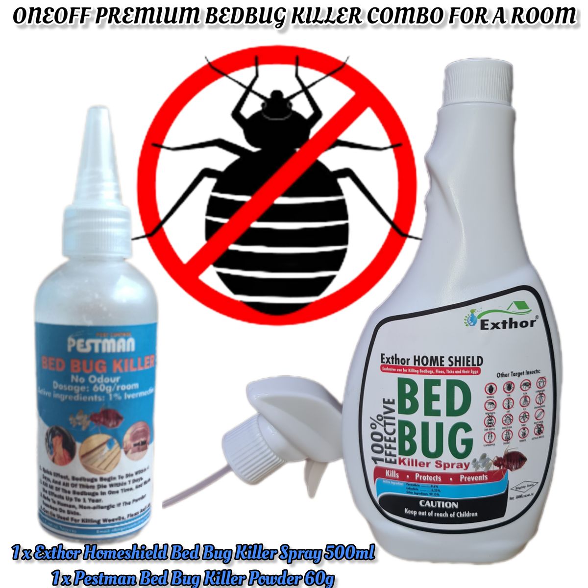 Bed Bug Killer Combo For A Room- Ready To Use