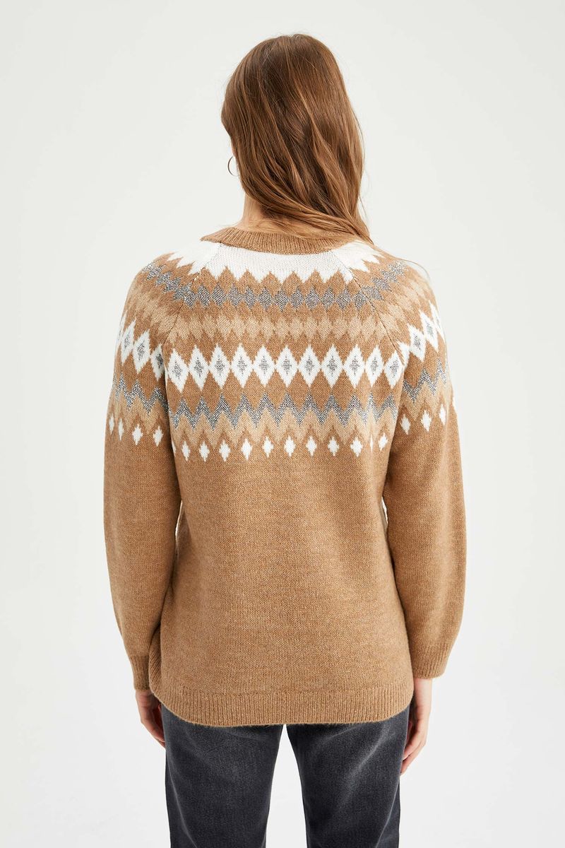 Woman - Regular Fit Tricot Maternity Tops - Brown