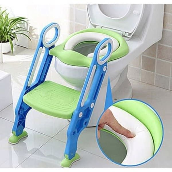 Kids Baby Foldable Toddler Potty Training Toilet Ladder Seat Step