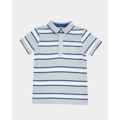 Boys Striped Pique Polo
