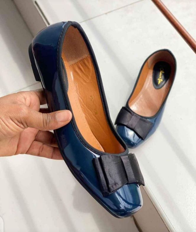 Women Flat Shoe Ladies Office Shoe-Blue
