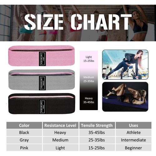 3PCS Elastic Training Band Legs Booty Exercise Bands / Yoga Fitness Resistance BAND