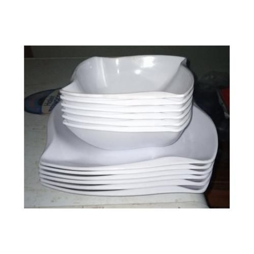 12 Pieces Unbreakable Ceramic Curved And Flat Plates