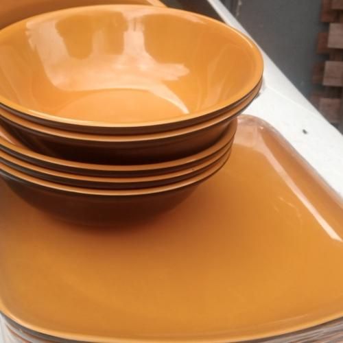 Ceramic Unbreakable Flat Plate 6pcs And Soup Bowl 6pcs