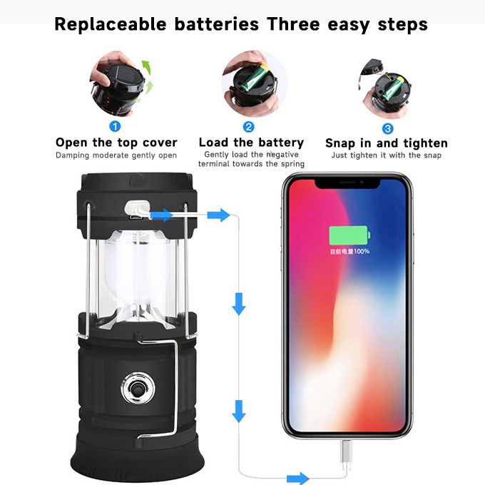 Rechargeable LED Camping Lantern USB COB Lantern Flashlight