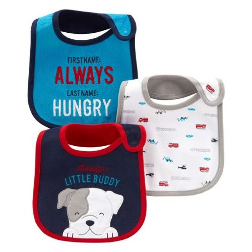 Child Of Mine  Baby Boy 3 Pack Soak Free Bib