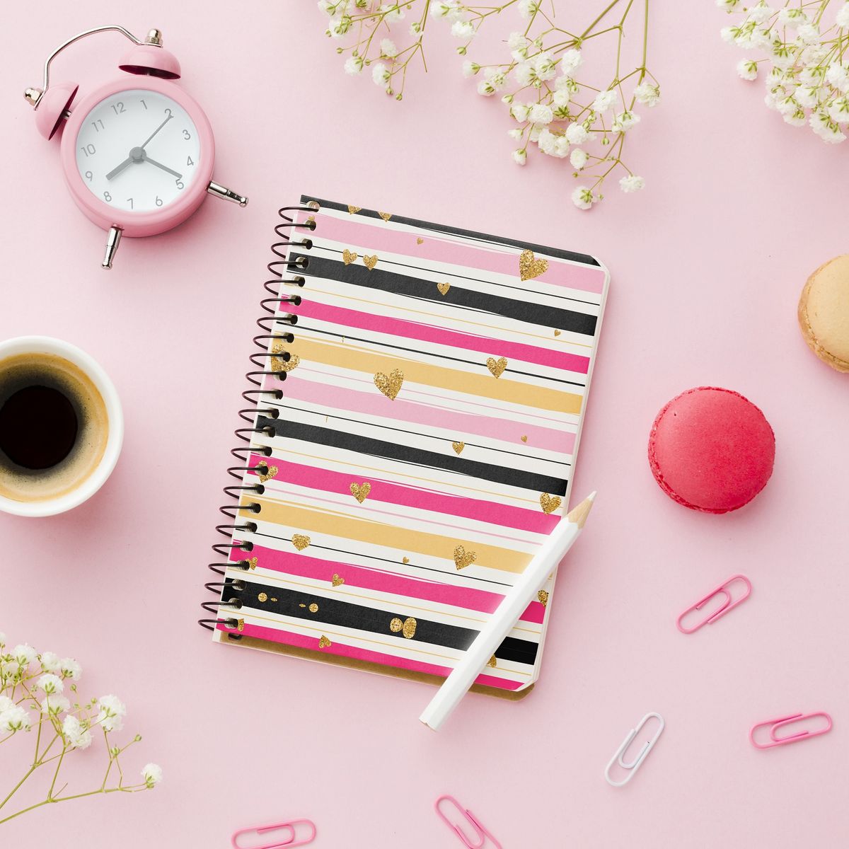 Fancy Notepads Hardcover Jumia Notebooks Journals Diary Pink Gold Hearts