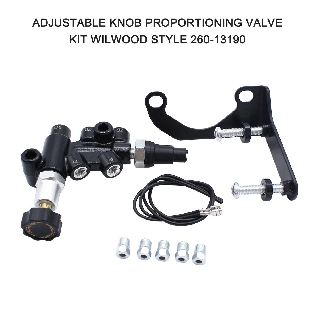 Adjustable Knob Proportioning Valve Kit Wilwood Style