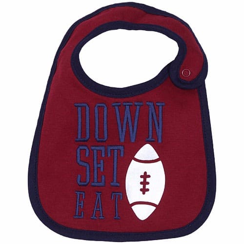 Down Set Eat Print Bibs