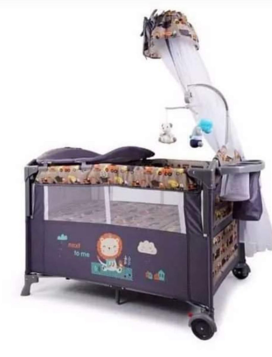 Baby Bed With Attached Dresser And Treated Mosquito Net