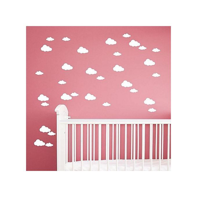 Cloud Wall Stickers Children Bedroom Nursery Wall Decal Home Decoration-White
