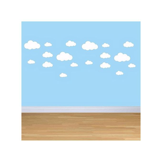 Cloud Wall Stickers Children Bedroom Nursery Wall Decal Home Decoration-White