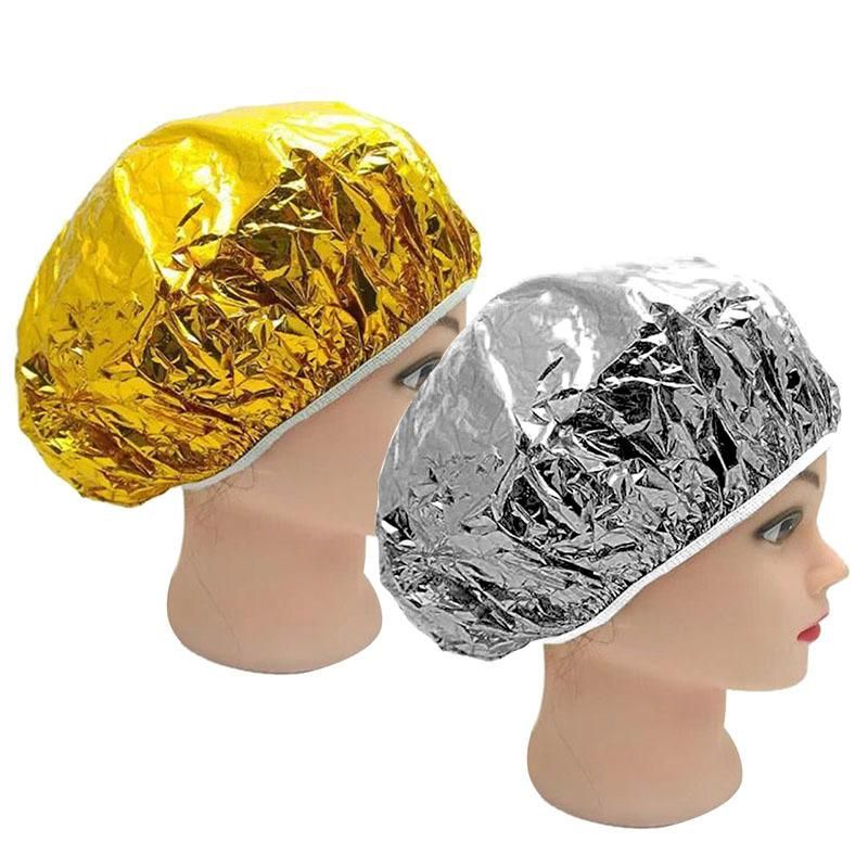 Shower Cap Heat Insulation Aluminum Foil Hat Elastic