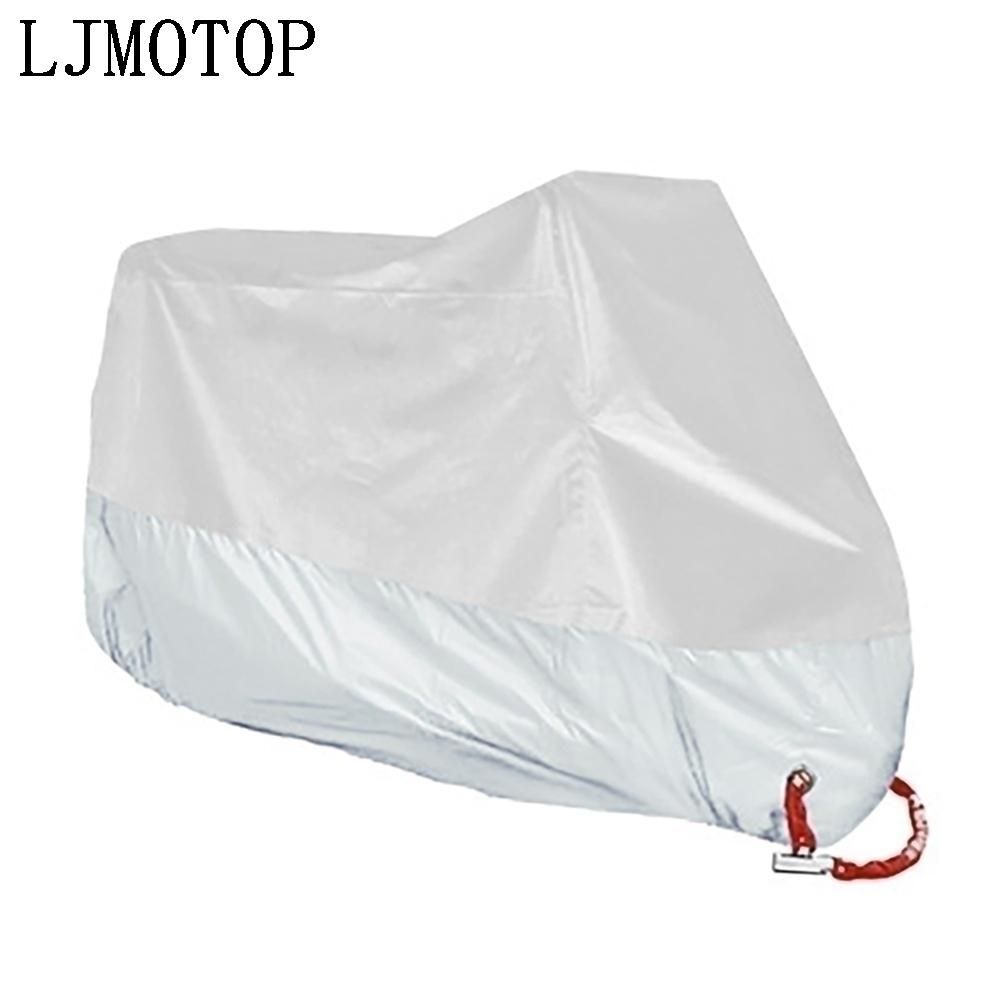 White Motorcycle Cover Universal Outdoor Uv Protector Dustproof Rain Cover for Yamaha XT1200Z SUPER TENERE MXT850 Niken GT