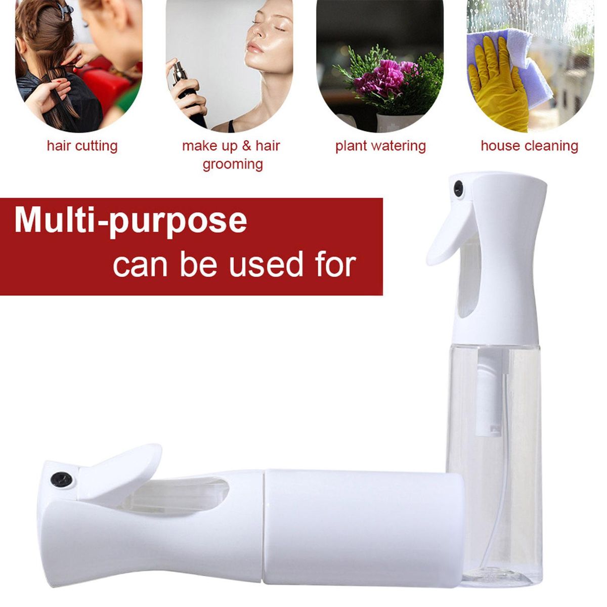 500ml Empty Sprayer Bottle Hair Spray Bottle Hair Tool Water Sprayer for Home & Salon Hairstyling Multi-functional Empty Bottle for Plants Pets House Cleaning