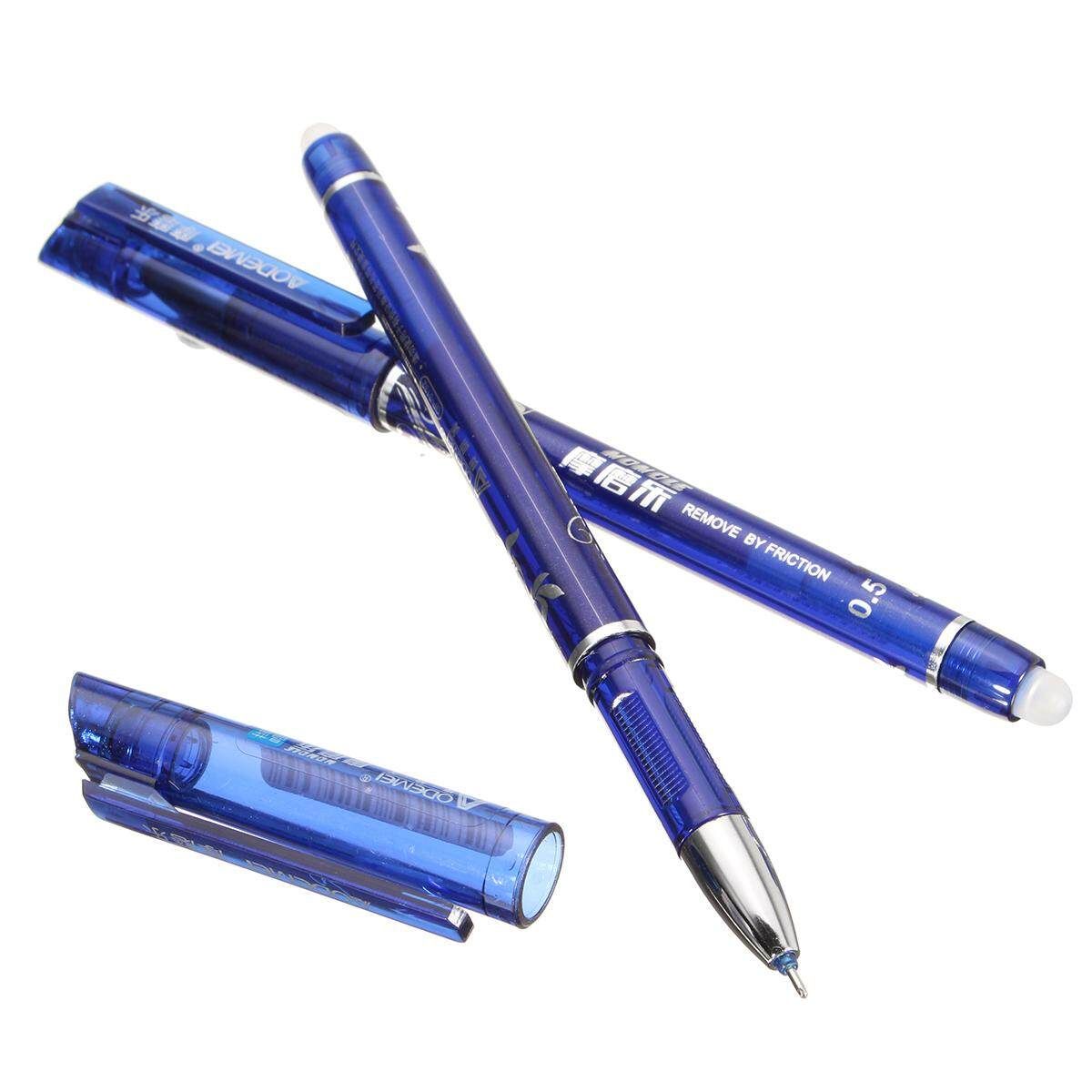 12pcs Slim 0.5mm Magic Erasable Pen Pen Blue Ink Pen Office Stationery