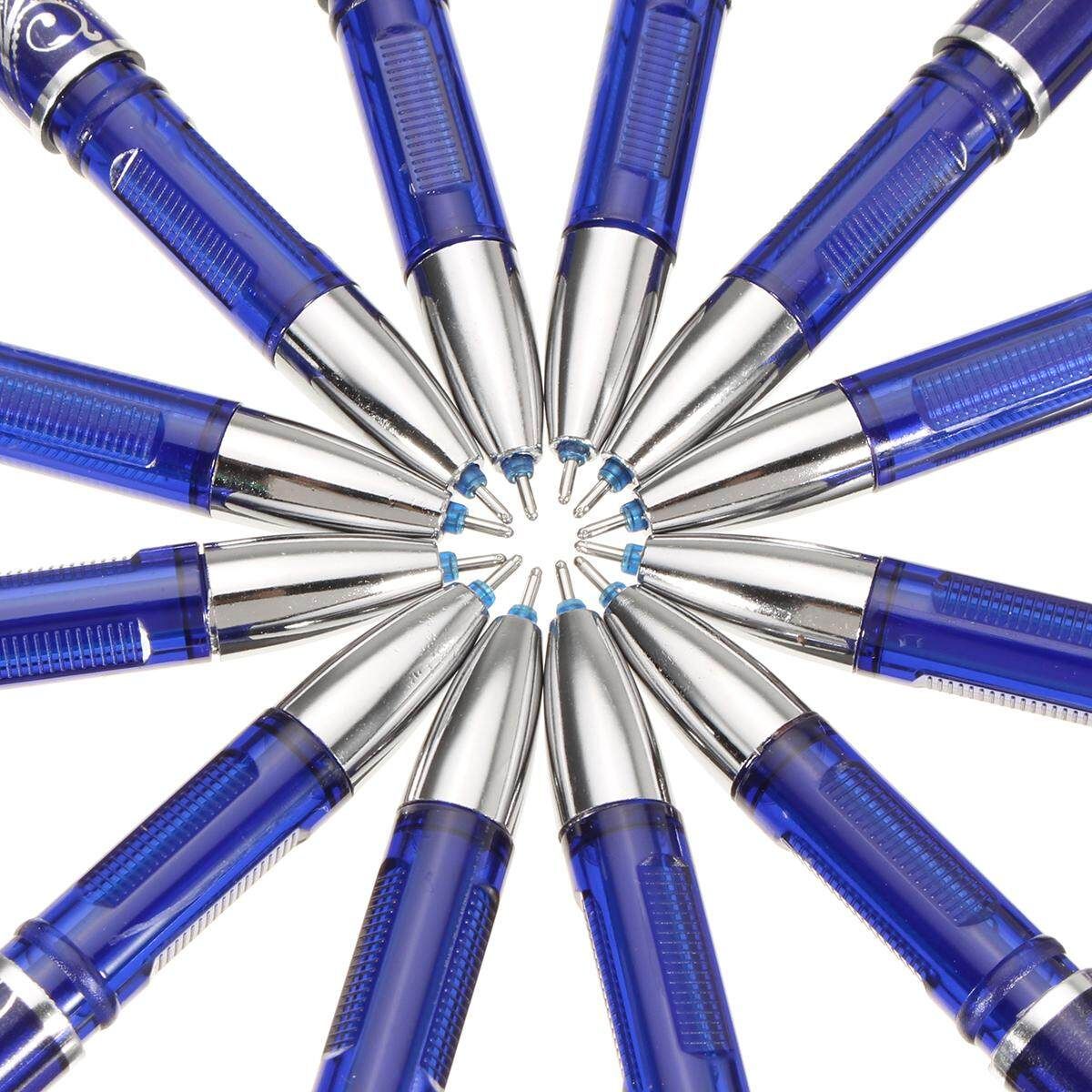 12pcs Slim 0.5mm Magic Erasable Pen Pen Blue Ink Pen Office Stationery