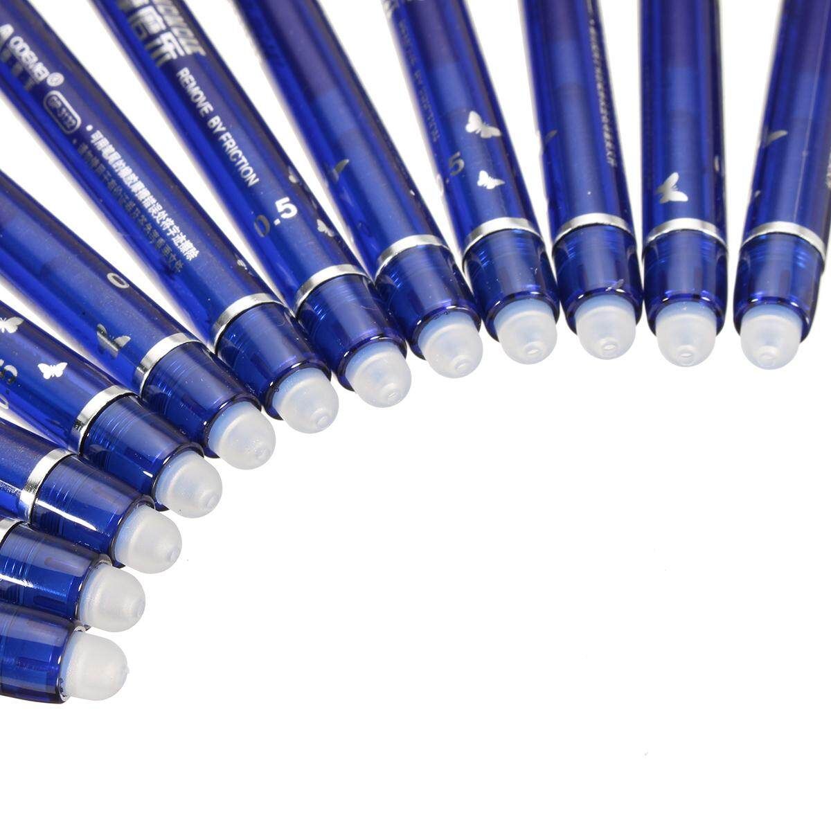 12pcs Slim 0.5mm Magic Erasable Pen Pen Blue Ink Pen Office Stationery